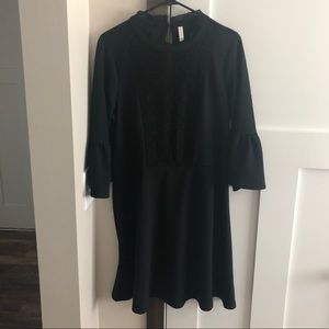 Xhilaration Black three quarter sleeve dress